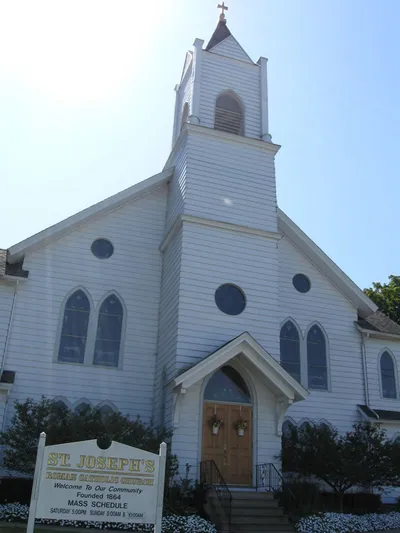 Front of the church.