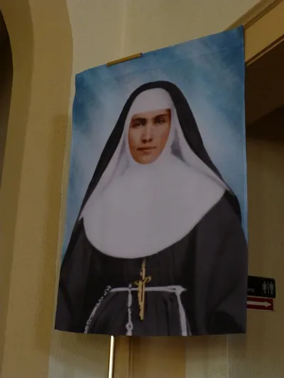 St. Marianne Cope banner.