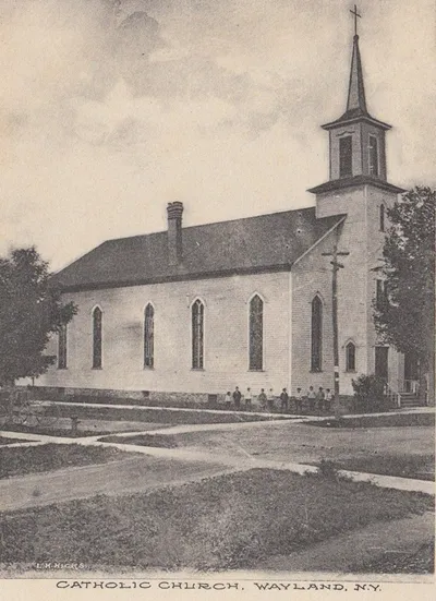 Old postcard of exterior, undated.