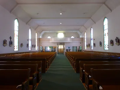 Back of the church.