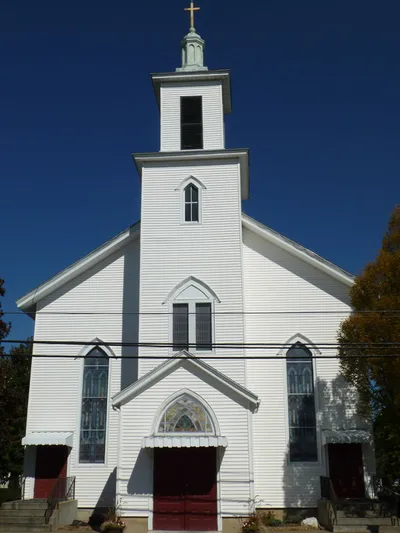 Front of the church.