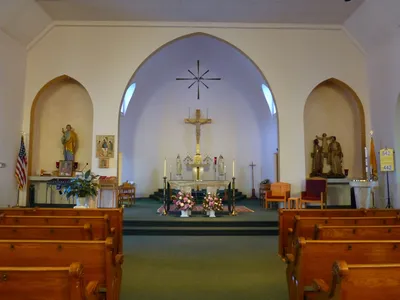 Front of the church.