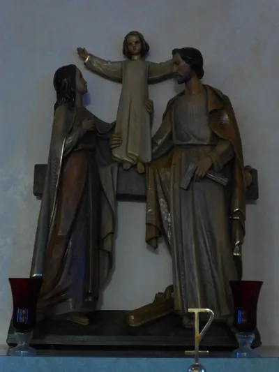 Holy family statue.