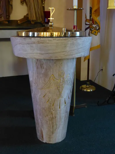 Baptismal font.