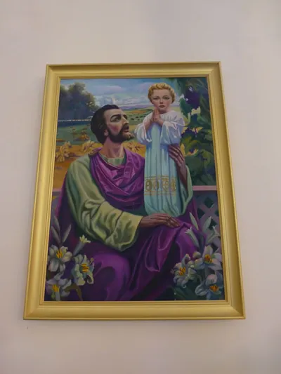 Painting of St. Joseph with Christ child.
