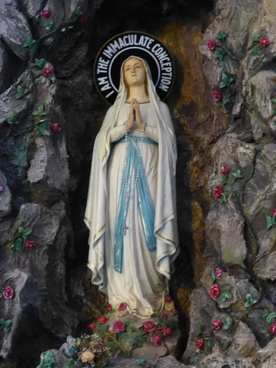 Our Lady of Lourdes statue.