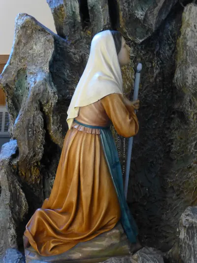 St. Bernadette statue.