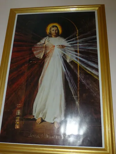 Divine Mercy painting.