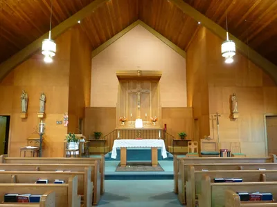 Front of the church.