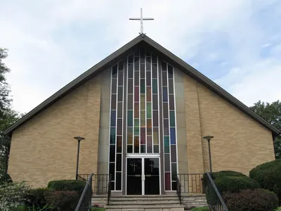 Front of the church.