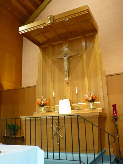 High altar and reredo.