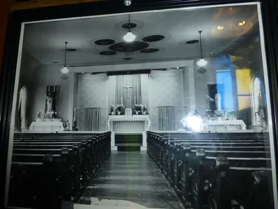 Interior of former church.