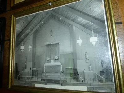 Interior of present church, pre-Vatican II.