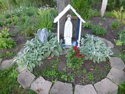 Our Lady of Fatima statue and garden.