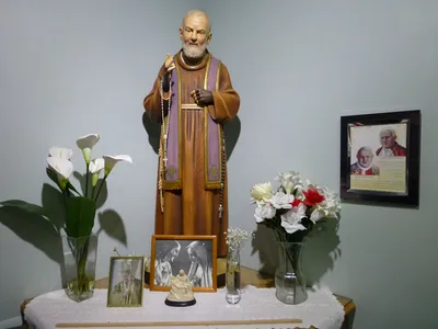 St. Padre Pio statue.