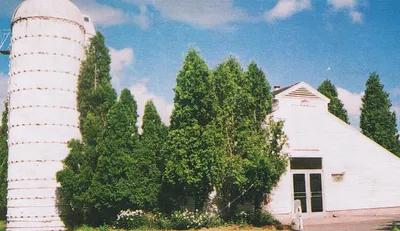 Exterior of original church. Source: Images of America, Gates
