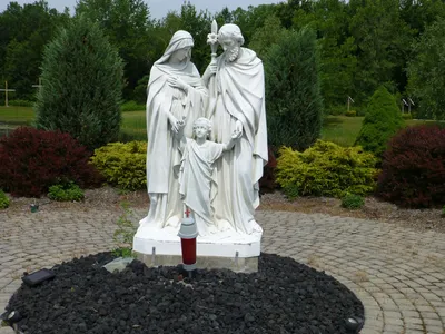 Statue depicting the Holy Family .