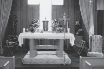 Sanctuary of original church.