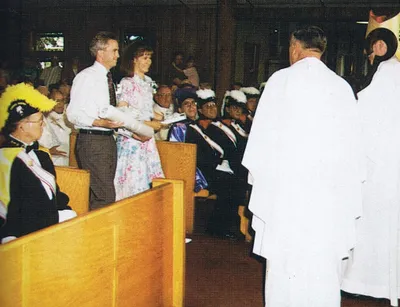 Photograph from the final Mass at the former church, 1993.