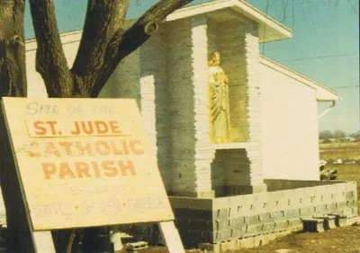 Exterior of former church, possibly early 1970s.