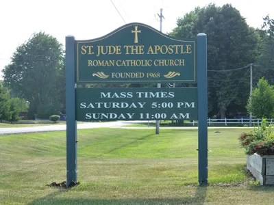 Church sign.