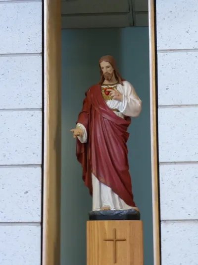 Sacred heart statue.