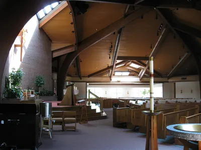 View from left side of the church.