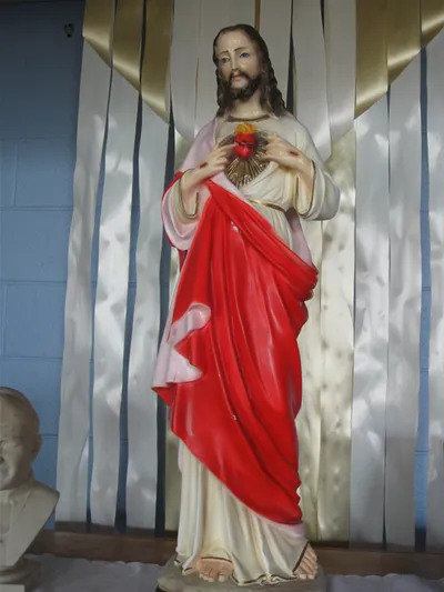 Sacred heart statue.