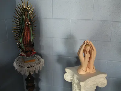 Our Lady of Guadelupe statue.