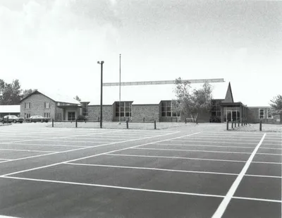 Exterior of present church, 1970. Source: Hilton Municipal Historian collection
