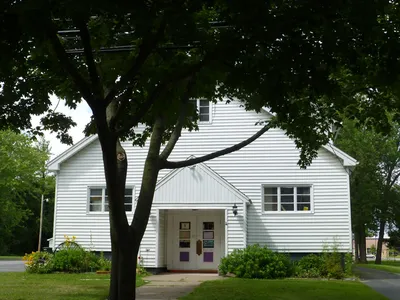Front of the church.
