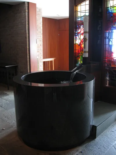 Baptismal font.