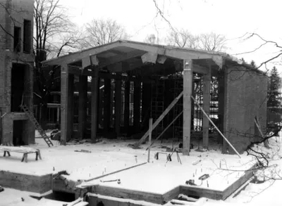 Construction of present church, February 1957. Source: A Home For All God's People: The Story of St. Louis Church, 1884-1999