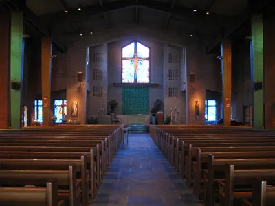 Interior of church.