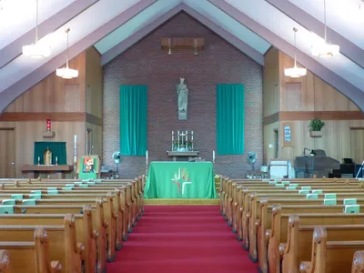 Front of the church.