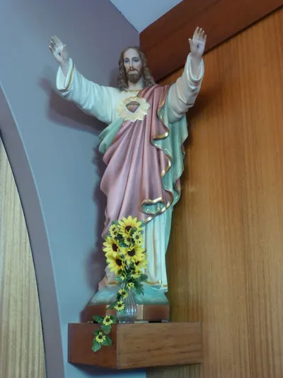 Sacred heart statue.