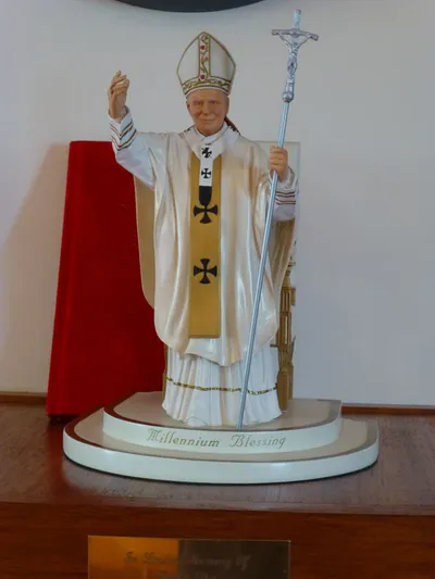 St. John Paul II statue.
