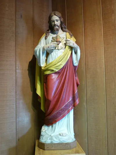 Sacred Heart statue.