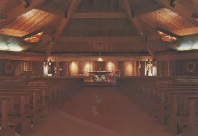 Original interior of the present church.