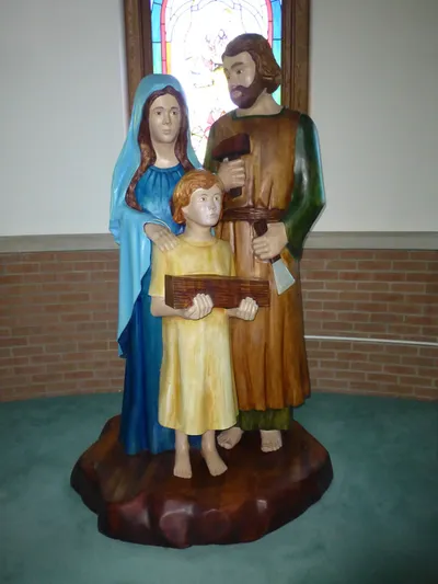 Holy family statue.