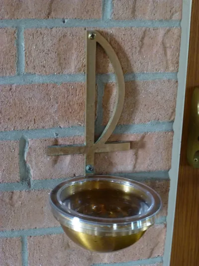 Holy water font.
