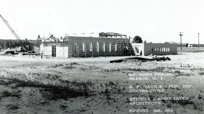 Construction of original church in 1965.