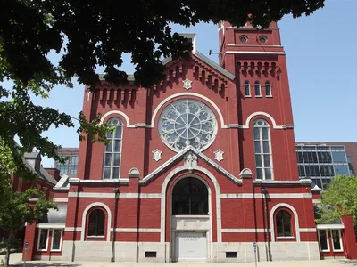 Front of the church.