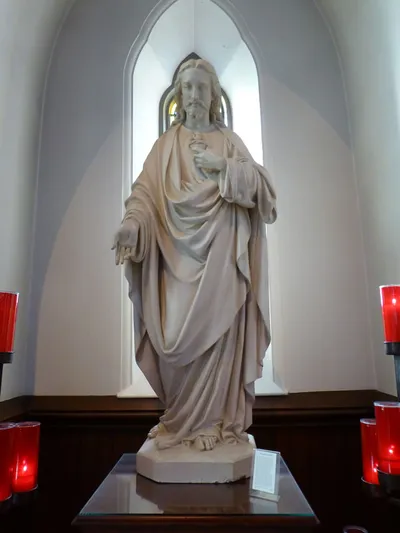 Sacred heart statue.