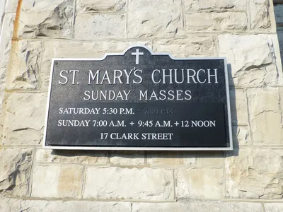 Church sign.