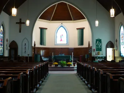 Front of the church seen from the middle.