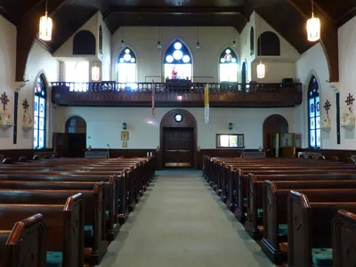 Back of the church.
