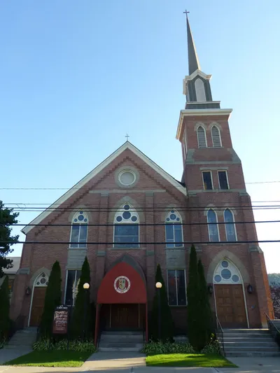 Front of the church.