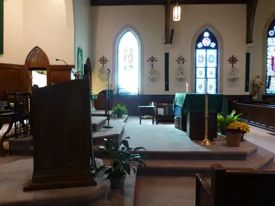 Sanctuary seen from left.