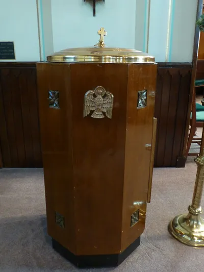 Baptismal font.